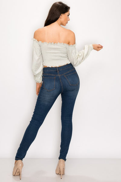 Leslie Off The Shoulder Crop Top