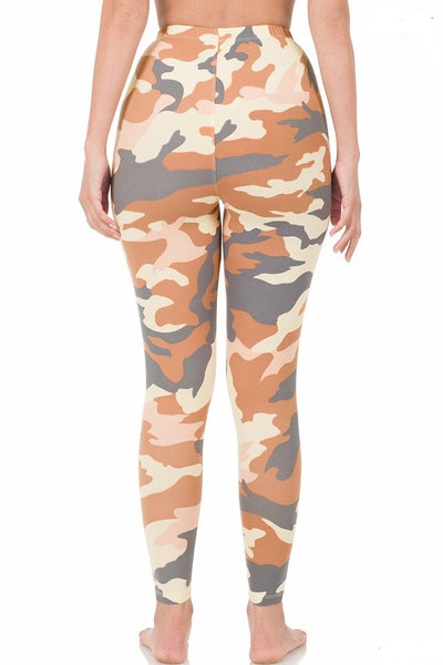 Camo Ready Leggings - Orange