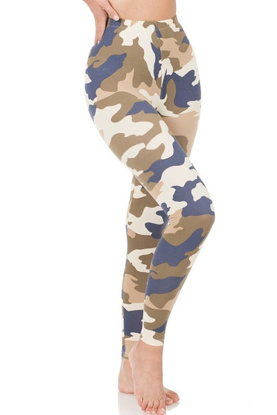 Camo Ready Leggings - Blue