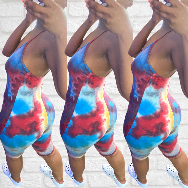 Lovely Summer Tie-Dye Romper