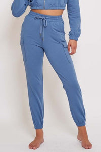 Baby Blue Joggers with side pockets 